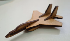 Avião F-15 MDF cru 10cm brinquedo para pintar, lembrancinhas, etc