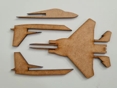 Avião F-15 MDF cru 10cm brinquedo para pintar, lembrancinhas, etc - comprar online