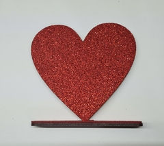 Letra e Símbolos de mesa com base 10cm de altura MDF cru e EVA com Glitter Azul Escuro - www.godzila.com.br