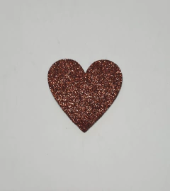 Imagem do Aplique EVA com glitter 5cm - Coração - com 10 unidades