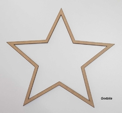 Moldura Estrela MDF cru 1cm de largura e 3mm de espessura