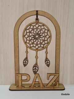 Filtro dos Sonhos com suporte MDF cru 19x13cm na internet