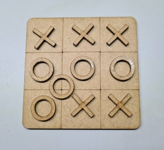 Jogo da velha em MDF tabuleiro brinquedo, presente para lembrancinha 10x10cm