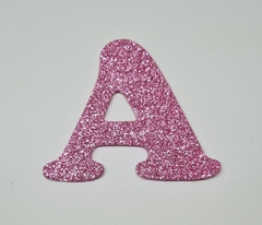Letras em EVA com Glitter 12cm de altura fonte Anja Eliana