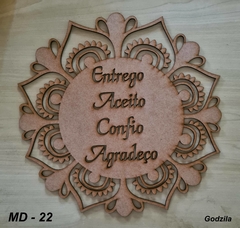 Mandalas 20cm MDF 3mm cru