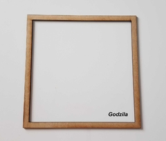 Moldura Quadrado MDF cru 1cm de largura e 3mm de espessura