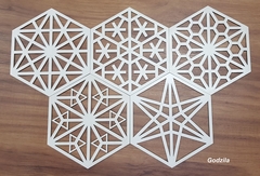 Painel Decorativo Cobogó  Hexagonal PH-12 MDF Branco 3mm de espessura na internet