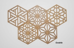 Painel Decorativo Cobogó  Hexagonal PH-16 MDF cru 3mm espessura - comprar online