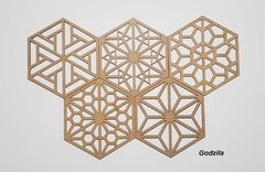 Painel Decorativo Cobogó Hexagonal PH-12 MDF cru 3mm espessura - comprar online