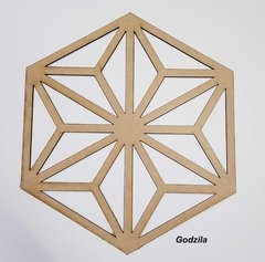 Painel Decorativo Cobogó Hexagonal PH-12 MDF cru 3mm espessura