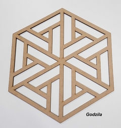 Painel Decorativo Cobogó  Hexagonal PH-19 MDF Cru 3mm de espessura