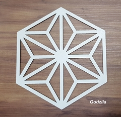 Painel Decorativo Cobogó  Hexagonal PH-12 MDF Branco 3mm de espessura