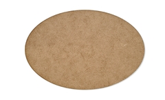 Placa Bases Oval MDF Cru 9mm espessura