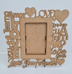 Porta retraTo MDF Te amo Love 28x27cm