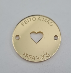 Plaquinhas tags feito a mão MDF redonda 3,5cm na internet