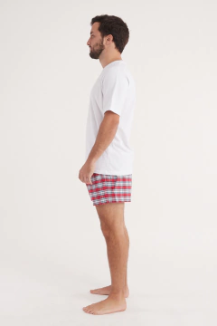 Corto entrecasa rojo y azul - tienda online