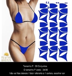 Cartela de Biquínis Adesivo (P/M/G) - Newtan Bronze - Bronzeamento artificial a Jato - Jet Bronze