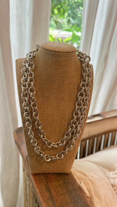 Collar doble cadena con forzada