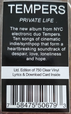 Tempers ‎– Private Life (VINIL CLEAR) - WAVE RECORDS - Alternative Music E-Shop