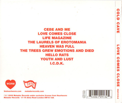 Cold Cave ‎– Love Comes Close (CD) - comprar online