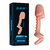 Funda para pene con extensión Wild Knight, color carne, con detalles en la superficie para mayor estimulación.