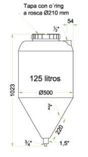 Fermentador Infinity 125lt - comprar online