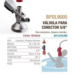Valvula para Conector G de 5/8" a 1/2" en internet