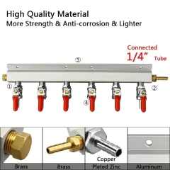 Distribuidor CO2 / Manifold 6 salidas - comprar online
