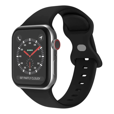 Malla Silicona Strap Para Apple Watch Negro - comprar online