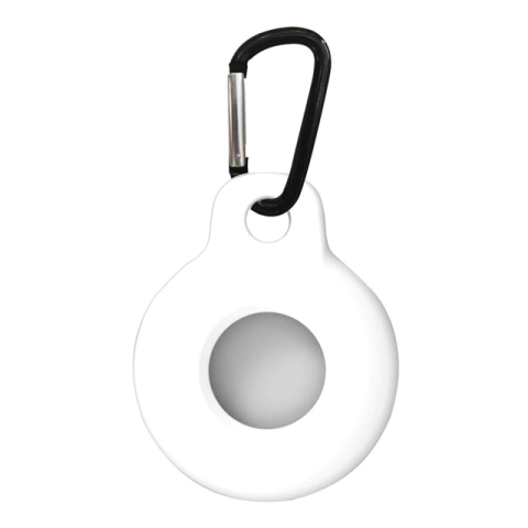 Funda Silicona Blanca con gancho para Airtag
