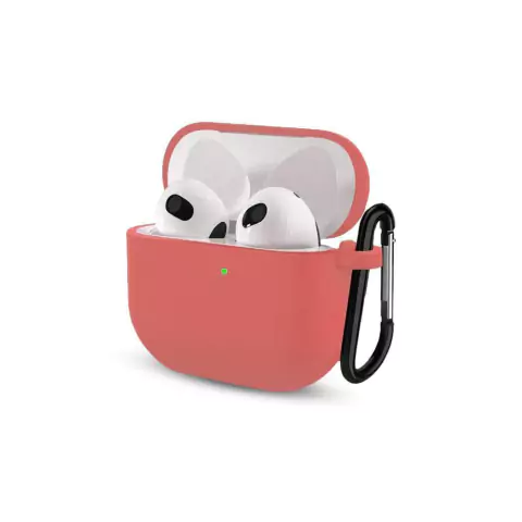 Estuche de Silicona Coral Para AirPods Pro con gancho