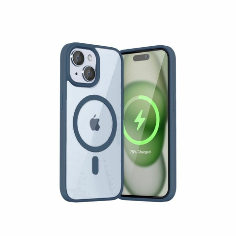 Funda Magnética Anti Golpe Compatible Con iPhone 15 Azul