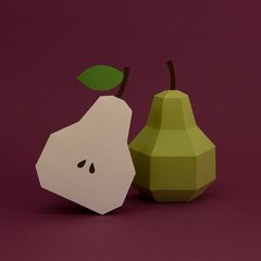 Pera de papel para armar - Narda Lepes