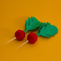 Rabanitos de papel para armar - Narda Lepes