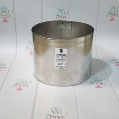 Aro de hojalata de 16cm de diametro por 12cm de alto