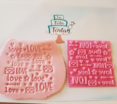 texturador , sello , texturizador LOVE varios - comprar online