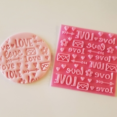 texturador , sello , texturizador LOVE varios
