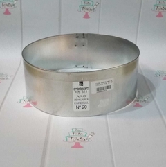 Aro de hojalata de 20cm de diametro por 7cm de alto