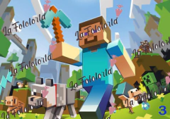Lamina comestible en papel de arroz Minecraft en internet