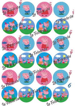 Imagen de Transfer para oreo bañada chocolate Peppa