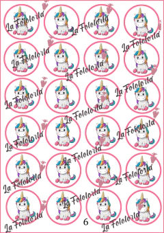 Imagen de Transfer para oreo Unicornios