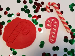 Cortante con sello Baston navidad