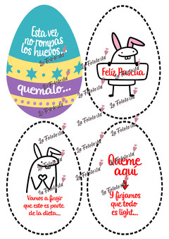 Lámina comestible pascua para huevo mágico