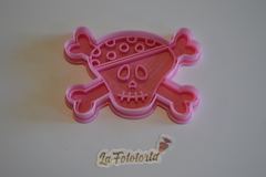 CORTANTE CON SELLO PARA COOKIES CALAVERA PIRATA