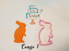 Cortante para cookies contorno conejo 1