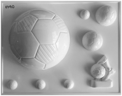 MOLDE PLACA PARA CHOCOLATE PELOTA FUTBOL X 17 CM Y OTROS
