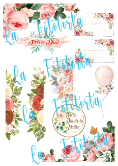 Plancha de stickers Dia de la madre
