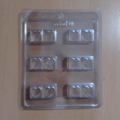 Molde para chocolate Dos Corazones