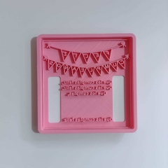 Cortante con sello feliz cumpleaños