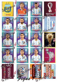 Láminas comestibles figuritas del mundial Argentina - comprar online